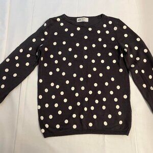 H&M Sweater Dark Gray Polka Dots for Girls Size 6X/7